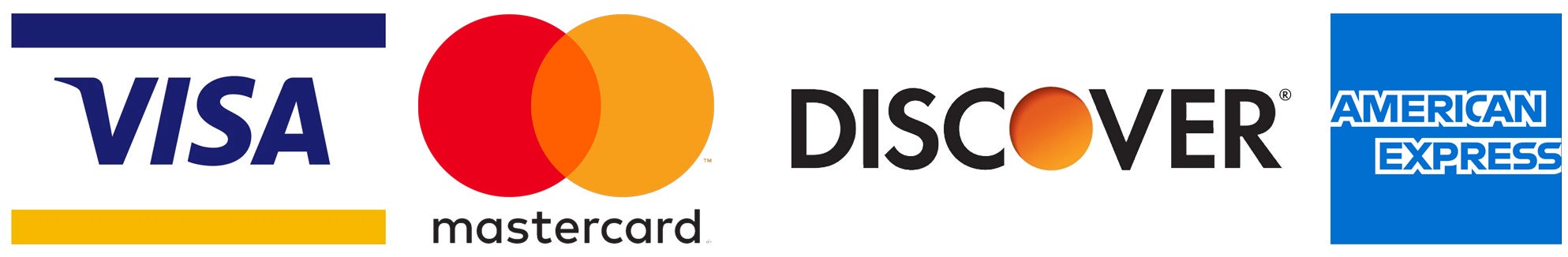 Online bill pay accepts VISA, Mastercard, Discover, and American Express